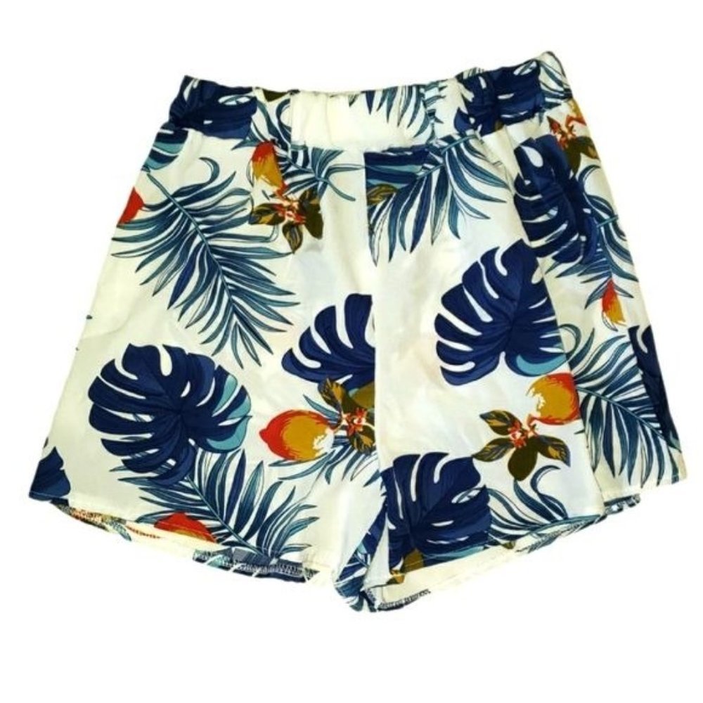 3/$15 Shein Tropical Print High Rise Shorts Size Small
